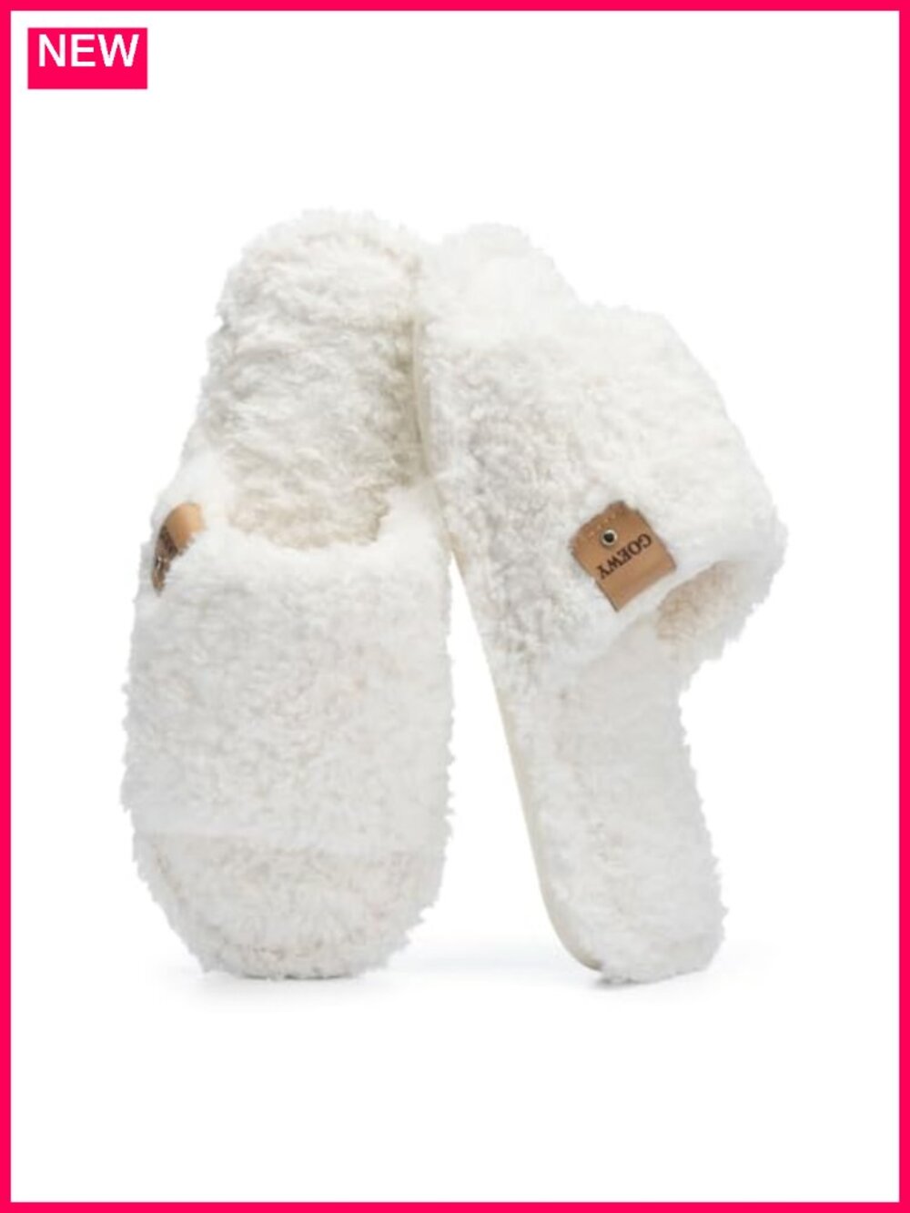 Women's Fuzzy Open Toe Slippers Cozy Memory Foam Slip On House Slides Non-Slip